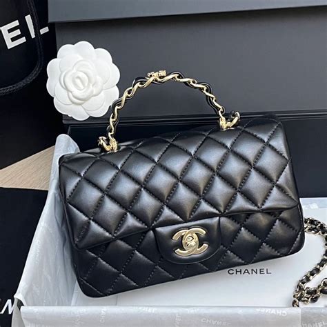 chanel mini handle cf